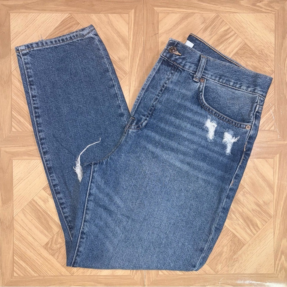 Size 31 - Forever 21 Slim Fit Distressed Skinny Denim Blue Jeans